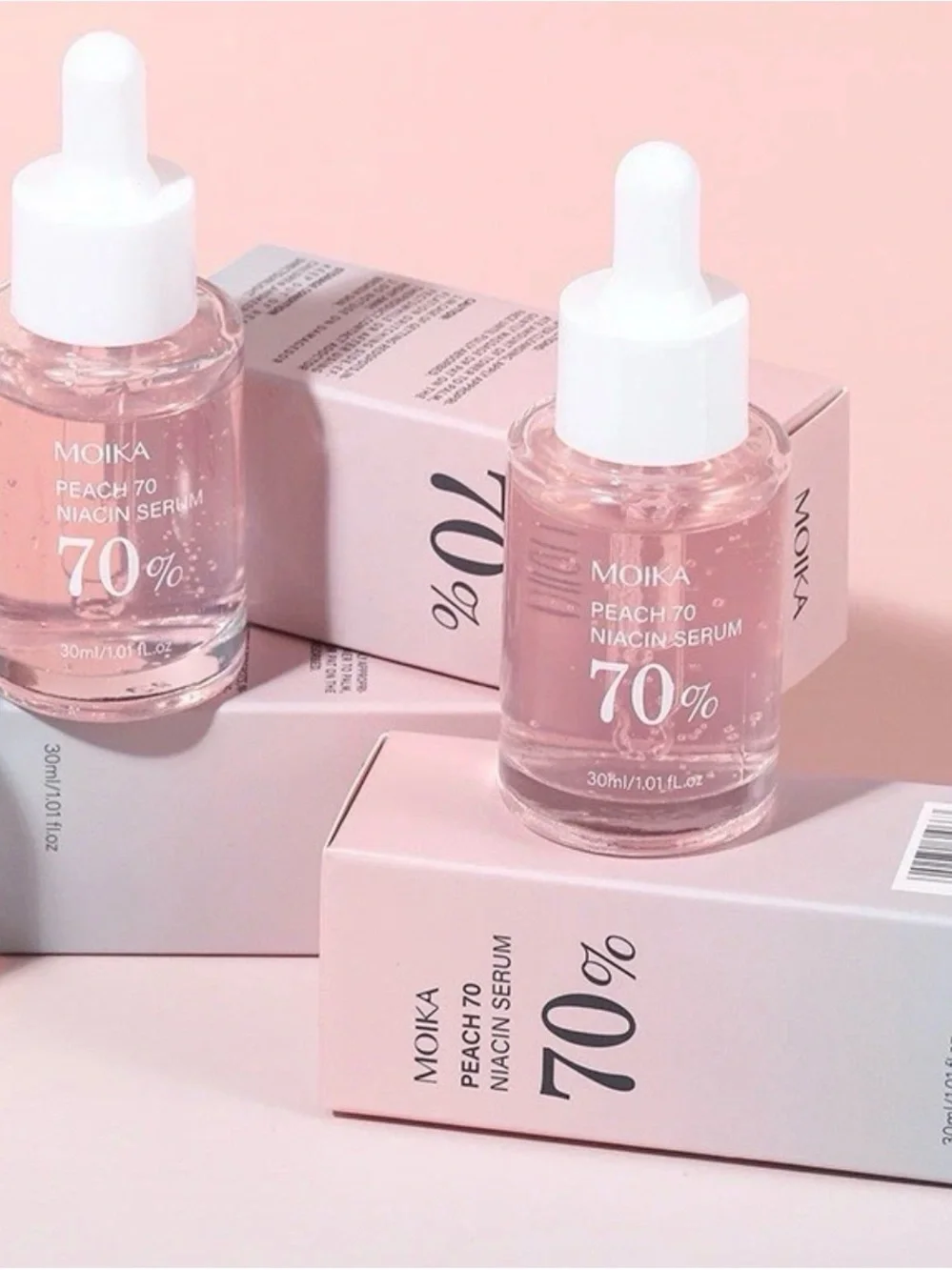 2Pcs Peach 70 Niacin Serum - Pink Hydrating Face Serum